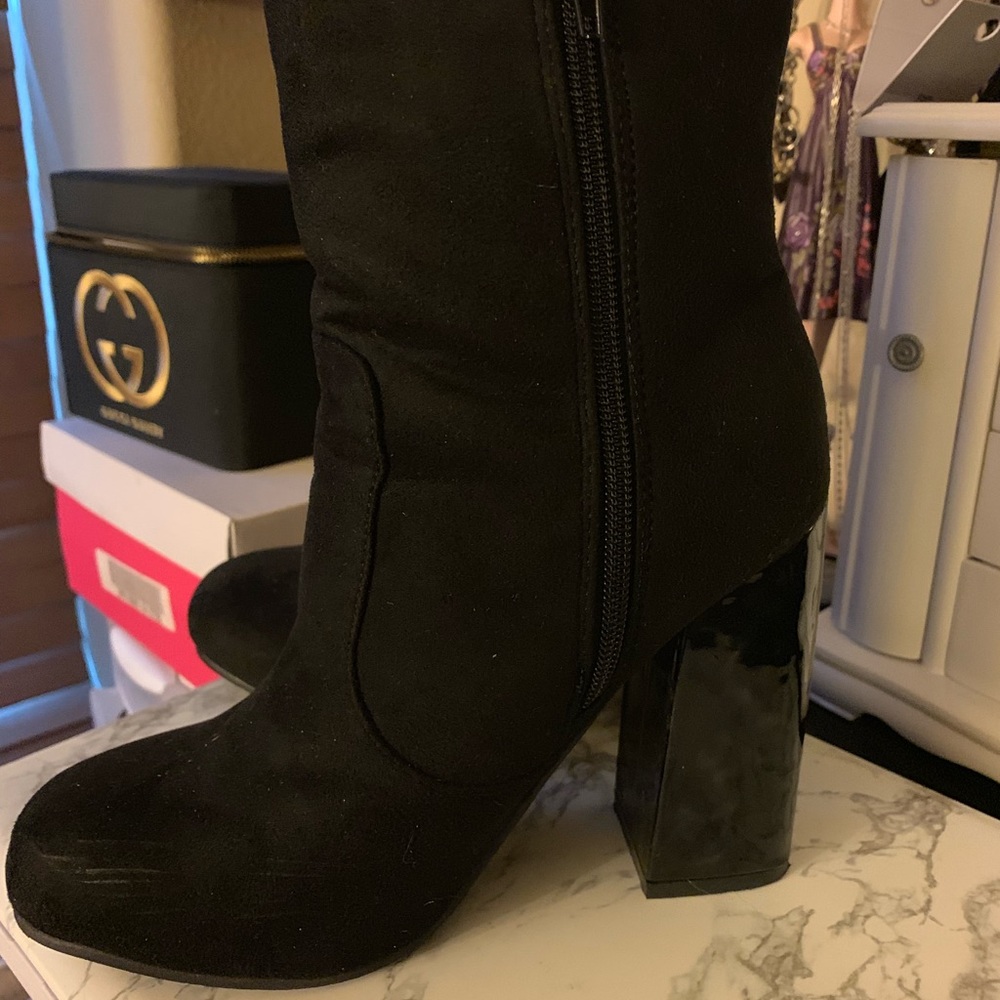 Black Suede Booties